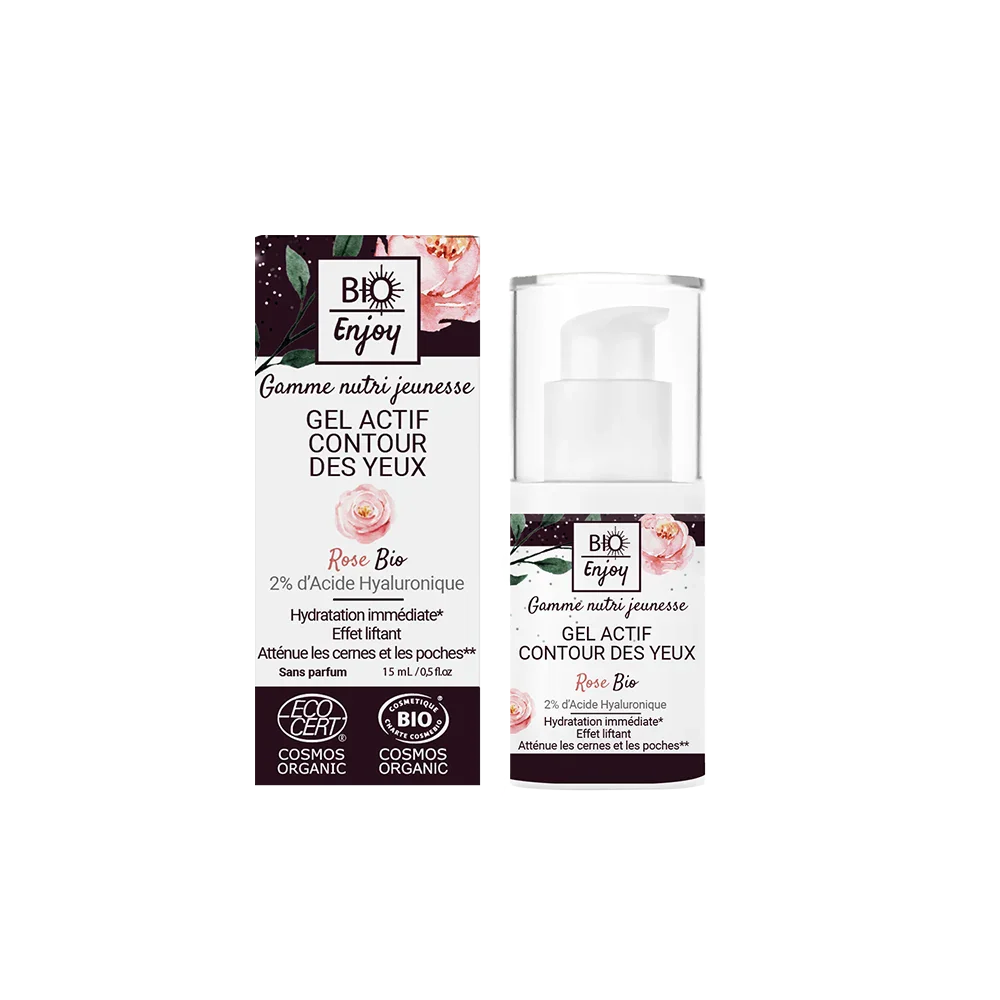Gel Actif Contour des Yeux Rose & Argan – Certifié Bio